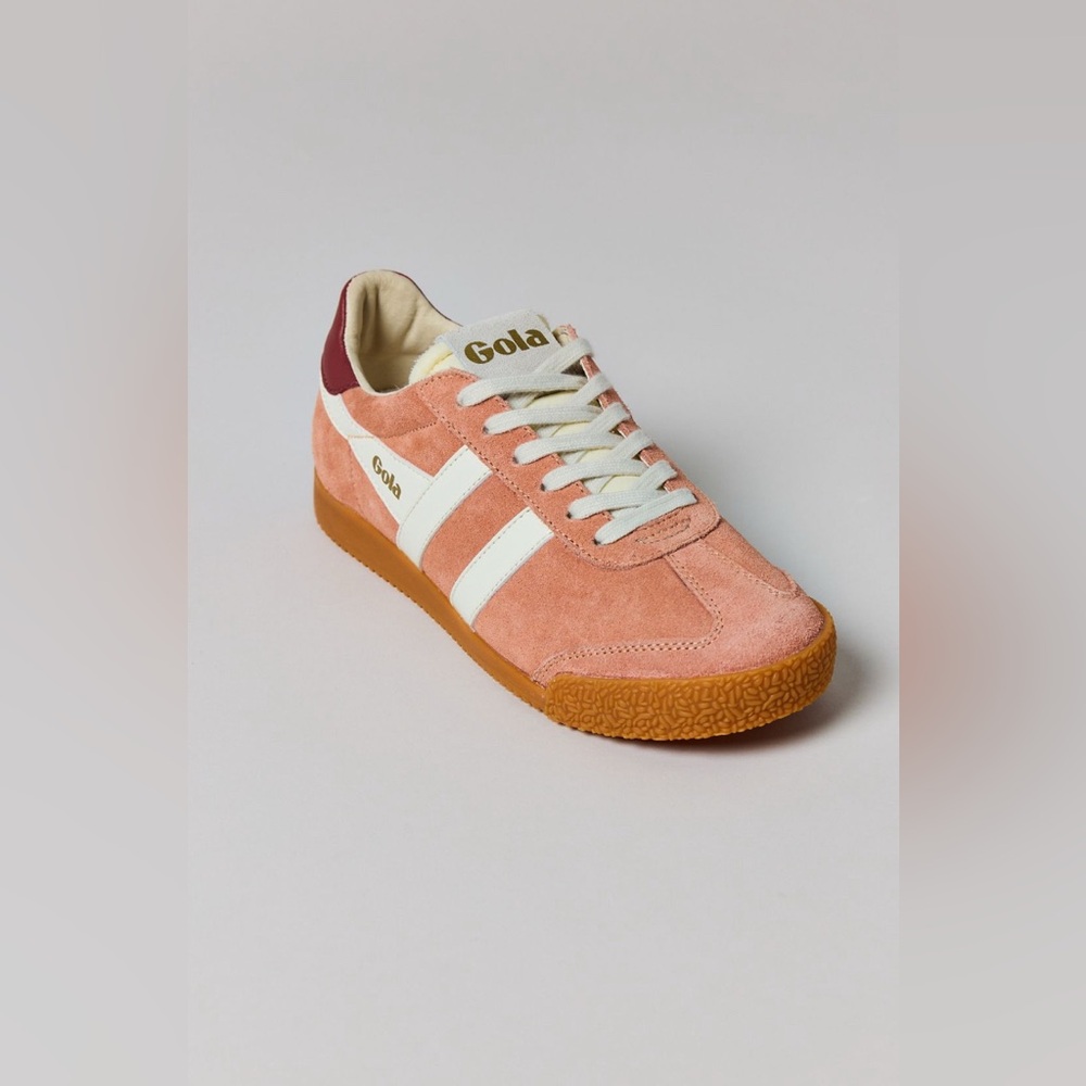 Gola Women's Elan Leather Sneaker Terracotta/ Off White/Red Ochre - Picture 3 of 16